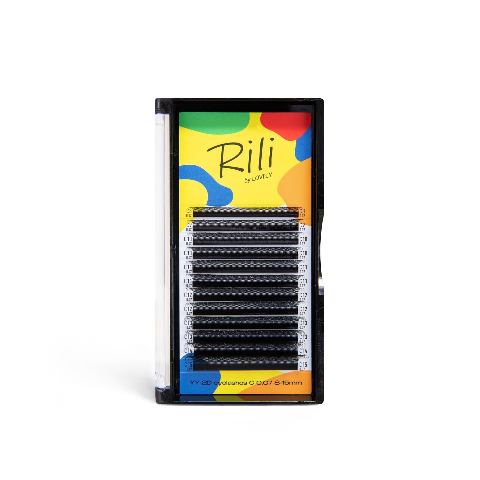Premade kuokšteliai blakstienų priauginimui YY-2D Rili juodi